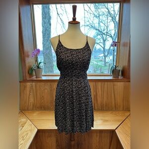 American Eagle Outfitters Black Floral Mini Dress L NWT